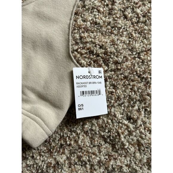 NWT SKIMS Cotton Fleece Bralette Stone Size M - Picture 2 of 6